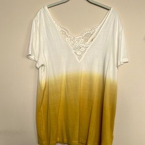 Ombré short sleeve top by Promesa size large